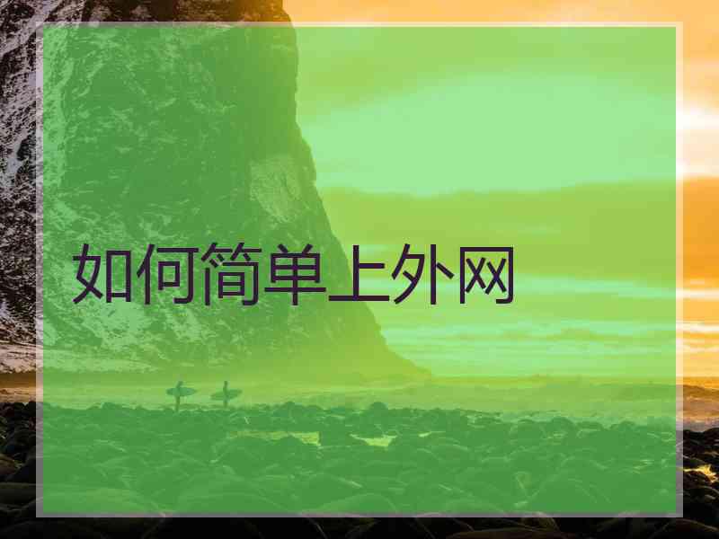 如何简单上外网