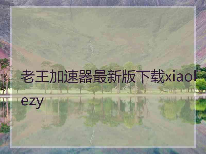 老王加速器最新版下载xiaolezy