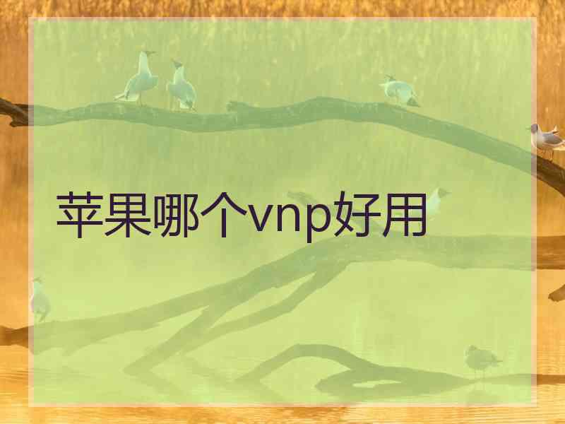 苹果哪个vnp好用