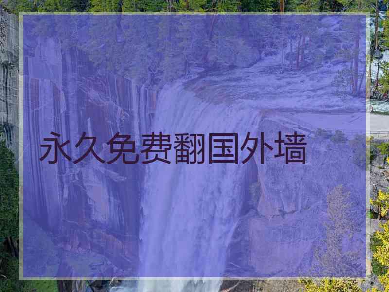 永久免费翻国外墙