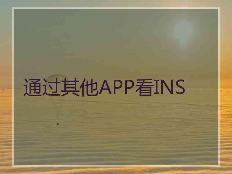 通过其他APP看INS