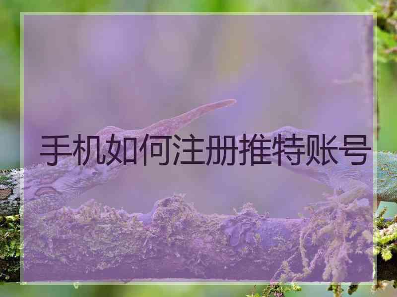 手机如何注册推特账号