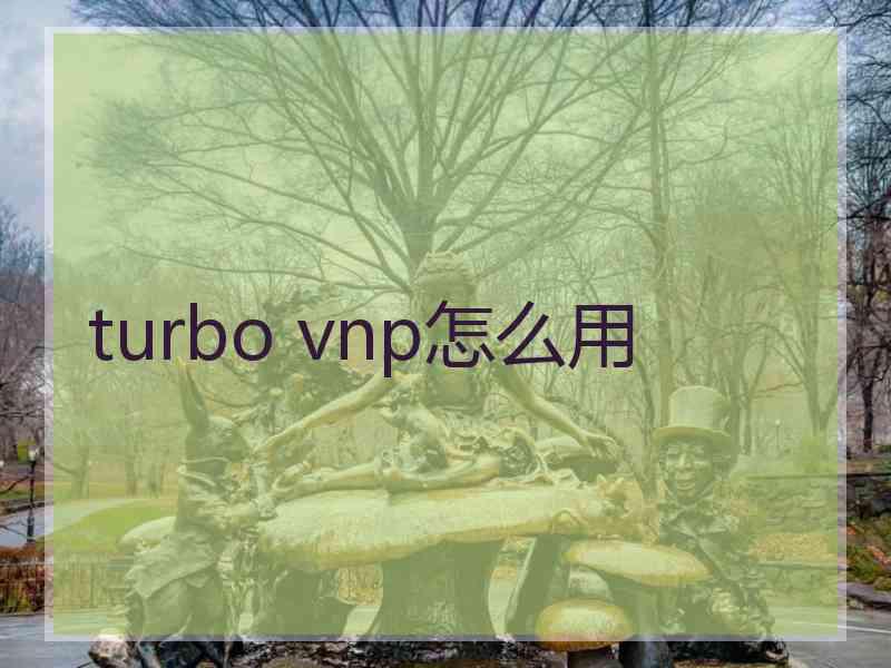 turbo vnp怎么用