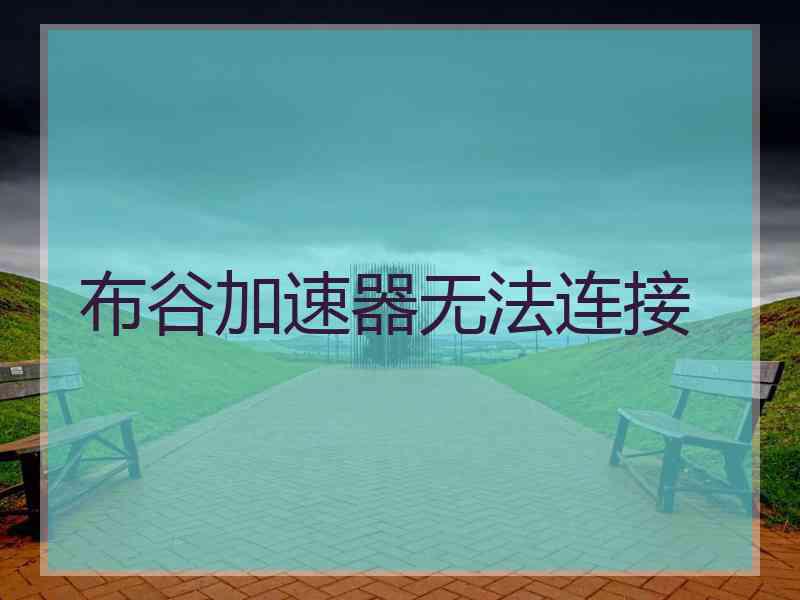 布谷加速器无法连接