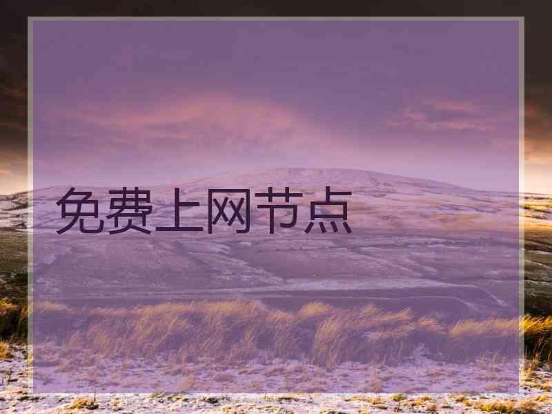 免费上网节点