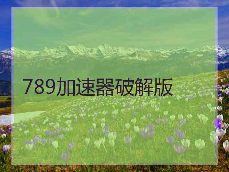 789加速器破解版