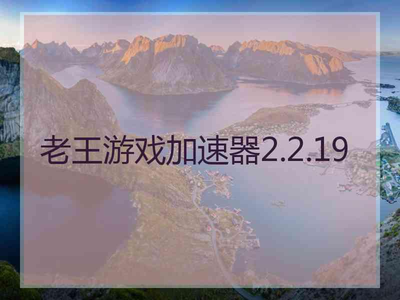 老王游戏加速器2.2.19